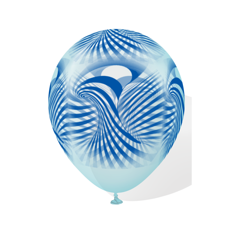 100 Mirror Tornado Latexballon 30 cm ø  Blau