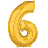 Zahlenballon "6"  gold