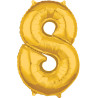 Zahlenballon "8"  gold