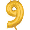 Zahlenballon "9"  gold