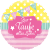 Folien-Ballon Zur Taufe alles Liebe