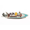 Passagierschiff mit Aussenbordmotor Paya immitation 24 cm Blech-Spielware