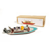 Passagierschiff mit Aussenbordmotor Paya immitation 24 cm Blech-Spielware