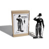 Charlie Chaplin mit Blume Blech-Spielware