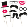 Fotorequisiten-Set Moustache Papier